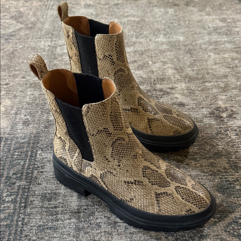 Lucky Brand Snakeskin Ankle Boots